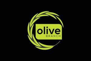 Minimal and Professional olive branch logo design vector template