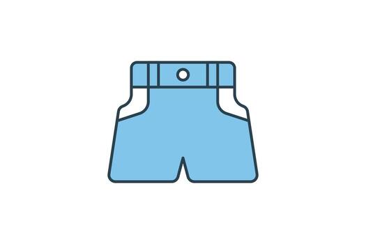 Shorts Heels Icon. Icon related to clothes icon set. flat line icon style. Simple vector design editable