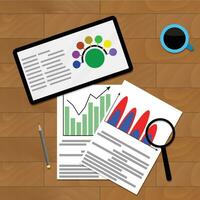 Economic chart financial, vector finance infochart information illustration