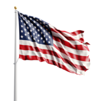 Etats-Unis drapeau png américain drapeau png le drapeau de le uni États de Amérique png transparent Contexte drapeau Etats-Unis png nous drapeau sur pôle Etats-Unis drapeau sur le mâts de drapeau ai généré