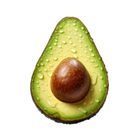 avocado vers avocado PNG plak van avocado geïsoleerd avocado transparant achtergrond ai gegenereerd