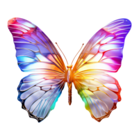 Colorful butterfly colorful white background ai generated png