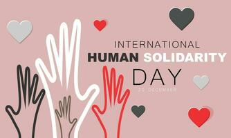 International Human Solidarity Day. background, banner, card, poster, template. Vector illustration.