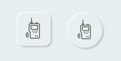 Old phone line icon in neomorphic design style. vector