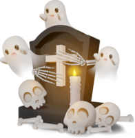 Halloween ghost illustration for card, poster, party, sale png