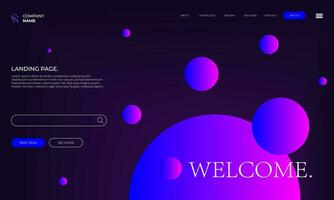 Modern Gradient Shape Homepage Background vector