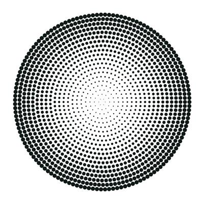 Halftone circles, halftone dots pattern. Vector halftone geometric dots.