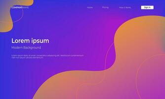 Modern Gradient Shape Homepage Background vector