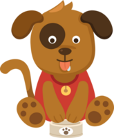 ilustración linda perro png