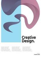 Creative Gradient Cover Background Poster vector