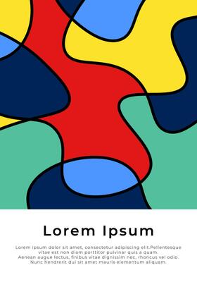 Modern Abstract Lined Colorful Design Cover Background