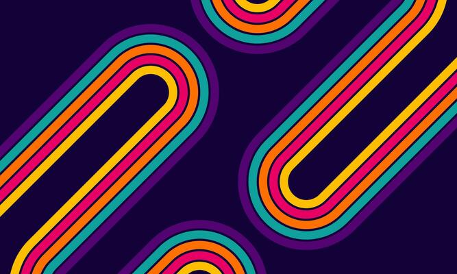 Abstract Lined Retro Style Background
