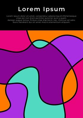 Modern Abstract Lined Colorful Design Cover Background