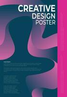 Creative Gradient Cover Background Poster vector