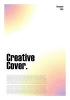 Simple Gradient Cover Design Template vector