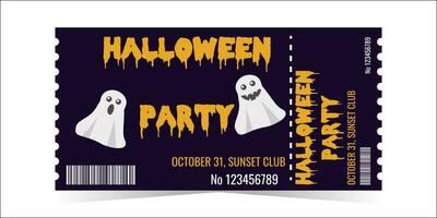 Layout of the Halloween Party Ticket Template. vector