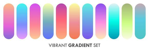 Colorful Soft Gradient Backdrop Set Vector Illustration
