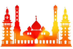 diseño modelo símbolo tenido mezquita utilizar para musulmán tarjeta saludo png