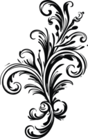 Antique Decorative Vintage Victorian Decorative Curly  AI Generative png