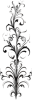 Antique Decorative Vintage Victorian Decorative Curly  AI Generative png