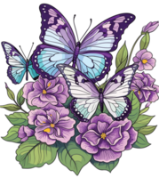 beauty butterfly  vector formatin pastel colors  AI Generative png