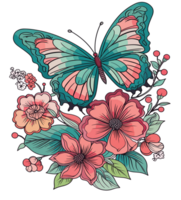 belleza mariposa vector formatina pastel colores ai generativo png