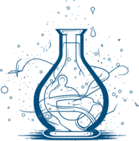 chemie elementen artwork ai generatief png