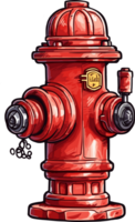 Amerikaans rood brand hydrant ai generatief png