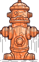 American Red Fire Hydrant ai generative png