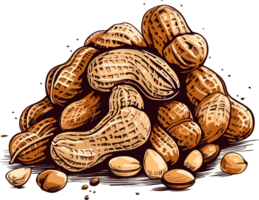 Nut Food  Artwork ai generative png