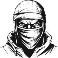 Japonais ninja personnage ai génératif png