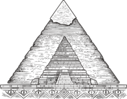 Egyptian pyramids  Famous old historical buildings ai generative png