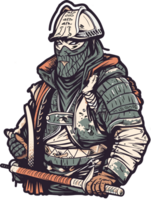 Samurai Krieger, Japan, Vektor Grafik ai generativ png