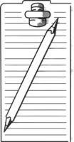 Papier Checkliste und Bleistift Symbol. erfolgreich Formation von Geschäft ai generativ png