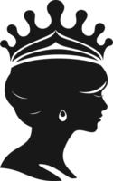 crown in balck and white ai generative png