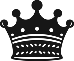 crown in balck and white ai generative png