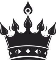 crown in balck and white ai generative png