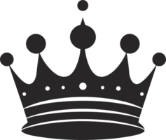 crown in balck and white ai generative png