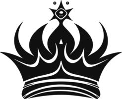 crown in balck and white ai generative png