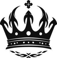 crown in balck and white ai generative png