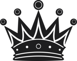 crown in balck and white ai generative png