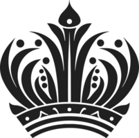 crown in balck and white ai generative png