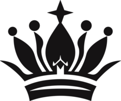 crown in balck and white ai generative png