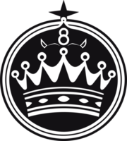 crown in balck and white ai generative png