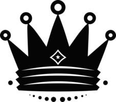 crown in balck and white ai generative png