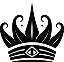 crown in balck and white ai generative png