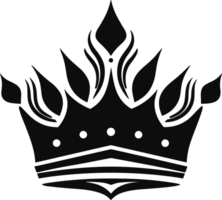 crown in balck and white ai generative png