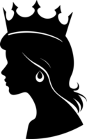 princesses with crown in balck and white  ai generative png