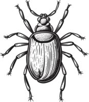 insecto Arte en negro y blanco ai generativo png