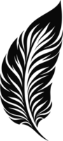 feather  in black an white ai generative png